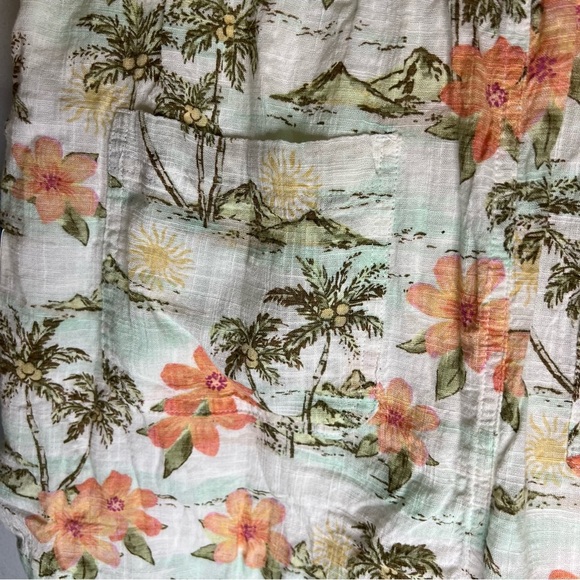 NWT Arizona Womens Floral Pull On Shorts Lined Sz L Drawstring Beach Summer - Picture 12 of 13